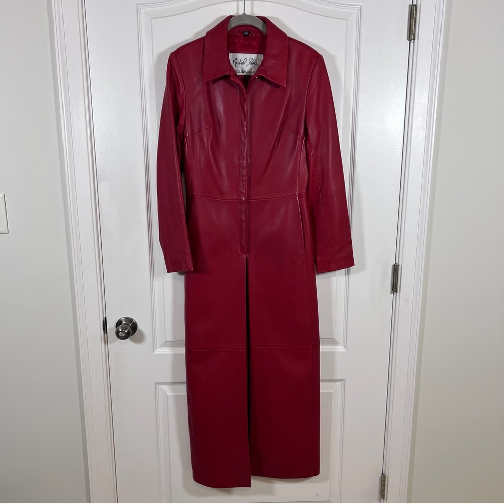 Michael Hoban by North Beach Leather Red Leather Jacket